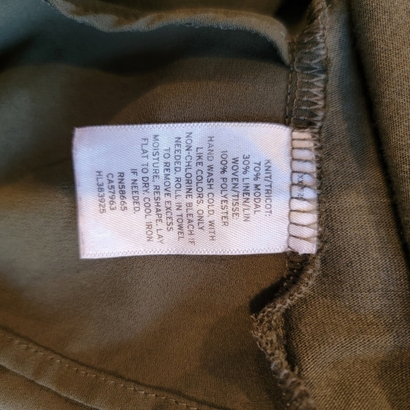 TROUVE Army Green Open Back Tank Size L - Picture 6 of 10